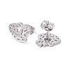 Non-Tarnish Anatomical Heart 304 Stainless Steel Stud Earrings for Women EJEW-Z017-07P-2