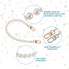 8Pcs 8 Styles White Acrylic Round Beads Bag Handles FIND-TA0001-39-4