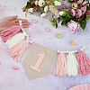 Bohemian Cotton Braided Tassel Banners AJEW-WH0752-049B-3
