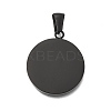 Ion Plating(IP) 304 Stainless Steel Pendants STAS-P115-09B-1