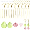DIY Flower Leaf Acrylic Dangle Earring Jewelry Making Kits DIY-YW0010-07-1