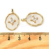 Brass Micro Pave Clear Cubic Zirconia Pendants KK-M277-05B-G-3