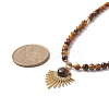 Natural Tiger Eye Beaded Necklaces NJEW-JN04226-04-3