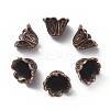 Tibetan Style Alloy Bead Caps TIBEB-EA9700YKG-R-LF-1