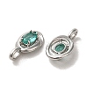 Brass Micro Pave Dark Cyan Cubic Zirconia Pendants KK-H461-02P-2