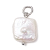Natural Nucleated Pearl Keshi Pendants PALLOY-JF04626-02-3