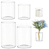4Pcs 4 Style High Borosilicate Straight Plants Propagation Vase GLAA-BC0001-27-1