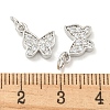 Rack Plating Brass Micro Pave Clear Cubic Zirconia Pendants KK-B093-13B-P-3