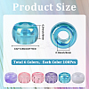 600Pcs 6 Colors Opaque & Tansparent Acrylic European Beads MACR-SC0002-02B-2