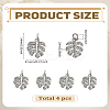 4Pcs Brass Micro Pave Cubic Zirconia Charms KK-LP0004-09P-2