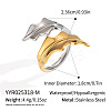 304 Stainless Steel Adjustable Cuff Open Rings for Women SA2052-2-1