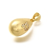 Rack Plating Brass Micro Pave Cubic Zirconia Pendants KK-L226-102G-P-2