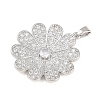 Brass Micro Pave Cubic Zirconia Pendants KK-K418-01B-P-2