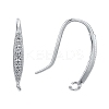 Anti-Tarnish Rhodium Plated 925 Sterling Silver Earring Hooks STER-K168-096P-1