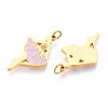 304 Stainless Steel Enamel Pendants STAS-N115-01D-G-2