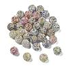 Sparkle Glass Rhinestone Round Beads OACR-S048-01-2