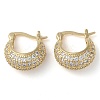 Rack Plating Brass Micro Pave Cubic Zirconia Hoop Earrings EJEW-M230-10G-1