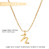 1pc Brass Chain & 304 Stainless Steel Letter Pendant Necklaces NJEW-LP0001-40N-G-2