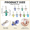 Angel Glass & Alloy Pendant Decoration HJEW-TAC0055-4