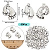 60Pcs Tibetan Style Alloy Footprint Pendants FIND-SC0007-43-2