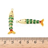 Brass Micro Pave Cubic Zirconia Enamel Pendants KK-G539-02G-03-3