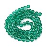Frosted Transparent Glass Bead Strands GLAA-P065-10mm-14-5