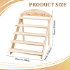5-Tier 3-Row Wood Earring Display Card Racks ODIS-WH0329-35-2