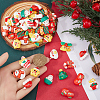 72pcs 12 Styles Christmas Theme Opaque Resin Cabochons RESI-SC0005-72-3