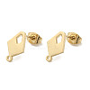 Ion Plating(IP) 304 Stainless Steel Stud Earring Findings STAS-I206-13G-1