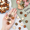 150 Pcs 3 Colors Wooden Beads WOOD-PH0001-49-3