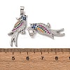 Brass Micro Pave Cubic Zirconia Pendants KK-F903-04P-3