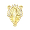 Brass Clear Cubic Zirconia Virgin Mary Chandelier Component Links KK-D325-07G-04-1