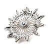 Sunflower Rhinestone Brooch Pins JEWB-A029-01S-01-1-2