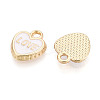 Light Gold Tone Alloy Enamel Charms FIND-N011-20KCG-2