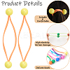 7Pcs 7 Styles Candy Color Acrylic Round Hair Ties OHAR-CP0001-22A-6