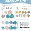 DIY Sea Aniaml Synthetic Turquoise  Alloy Earrings/Bracelets Making Kits DIY-AR0004-12-2
