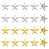 20Pcs 2 Colors Alloy Star Brooches JEWB-FH0001-42-1