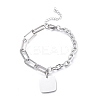 304 Stainless Steel Paperclip Chains & Cable Chain Jewelry Sets SJEW-K153-62P-4