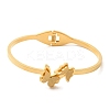 Adjustable Butterfly Vacuum Plating PVD Vacuum Plating 304 Stainless Steel Bangles for Women BJEW-F474-18G-2