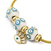 Brass European Bracelets BJEW-C080-01G-03-2