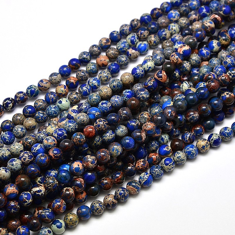 Wholesale Natural Imperial Jasper Round Bead Strands - KBeads.com