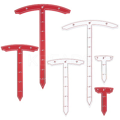 6Pcs 6 Styles Acrylic Depth Measuring Tools TOOL-BC0003-52-1