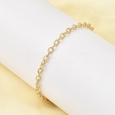 Brass Link Chain Bracelet for Women BJEW-A065-07G-1