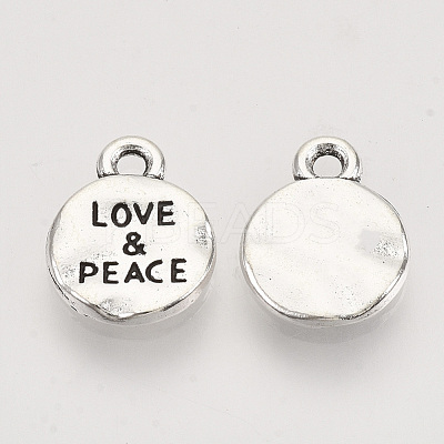 Tibetan Style Alloy Pendants TIBEP-T009-24AS-RS-1