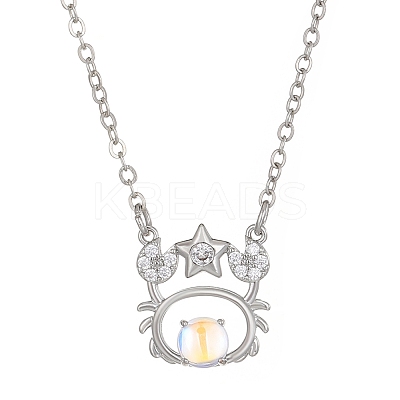 Constellation Rhinestone Pendant Necklace PW-WG94542-04-1