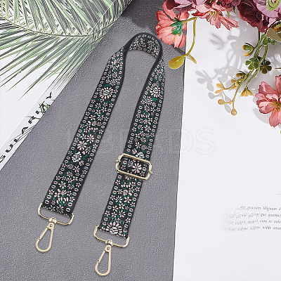 Flower Pattern Nylon Canvas Handbag Webbing Bag Straps PW-WG5C768-02-1