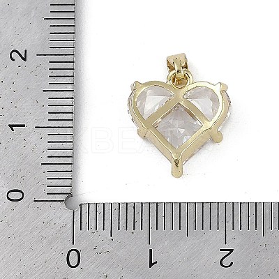 Rarl 18K Gold Plated Brass Micro Pave Cubic Zirconia Charms KK-Z078-31G-02-1