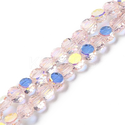 Transparent Electroplate Glass Beads Strands GLAA-Q099-I01-10-1