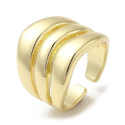 Brass Open Cuff Rings RJEW-Q778-06G-1