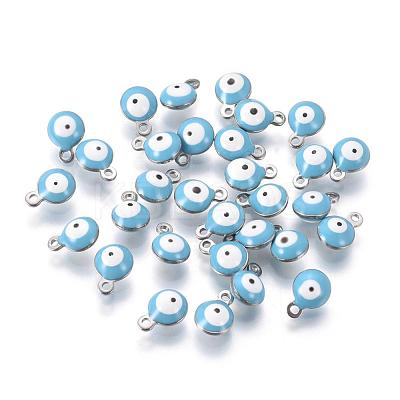 304 Stainless Steel Enamel Charms STAS-G122-24A-1